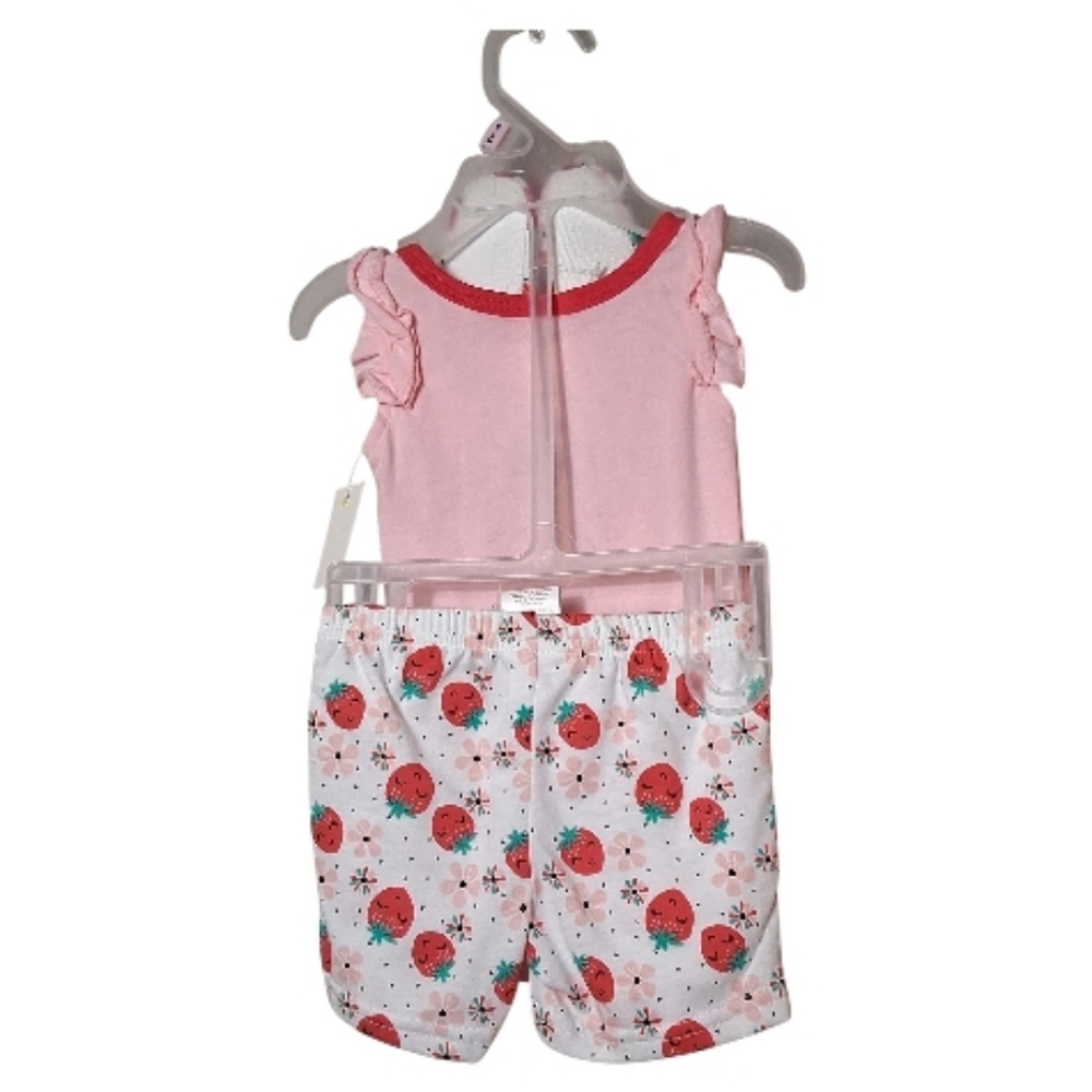 NEW Cutie Pie | Strawberry 3PC Baby Outfit Set w/ Shoes | 0-3M - Picture 6 of 6